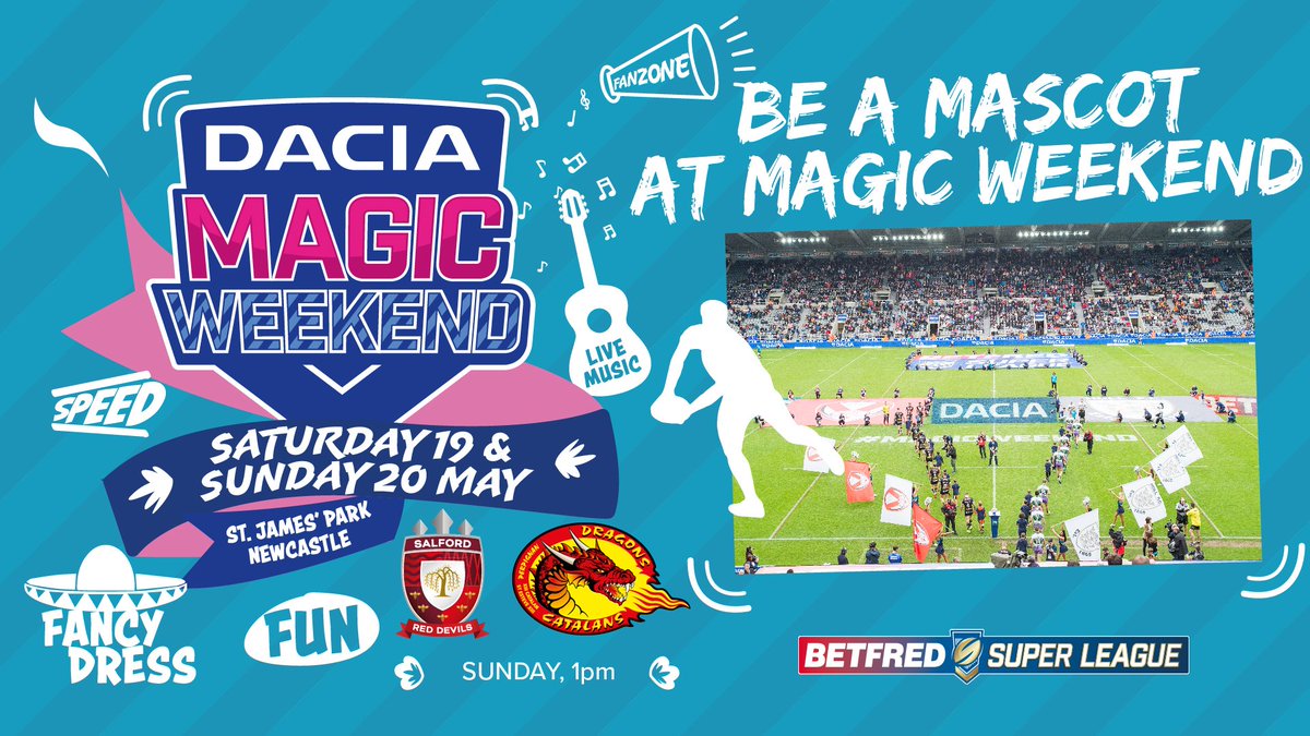StJamesParkNE1's tweet image. 🏉 COMPETITION: We're giving one lucky fan aged 7-9 a chance to be a mascot at the Dacia Magic Weekend at St. James' Park this month!

Full details: nufc.co.uk/news/latest-ne…