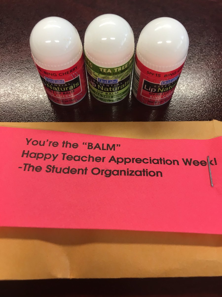 Day 3 of #TeacherAppreciationWeek #ThankATeacherNYC A little something from our students to our teachers! @TottenvilleSO18 Just to remind them they’re the “BALM” 😉🍎 @SIBFSC @THSSTEAM @cbloom14