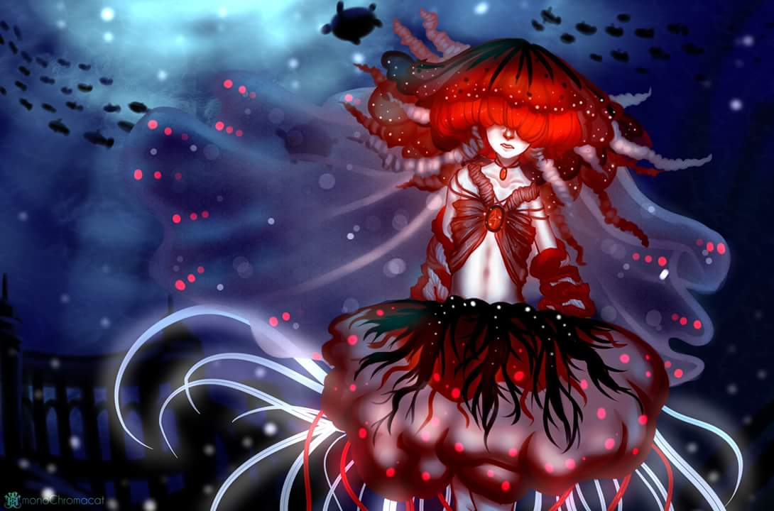 Jellyfish Anime Nature Blue Sky Background HD Anime Wallpapers | HD  Wallpapers | ID #100342