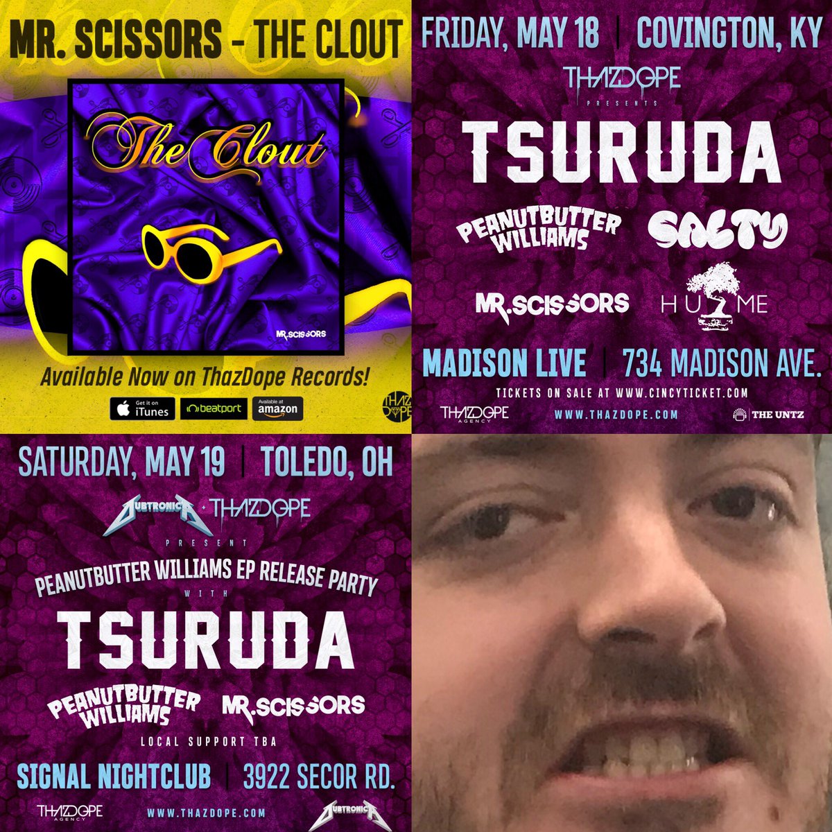 Mr. Scissors having a BIG month with his newest release paired up with a 2 show run next weekend with @_TSURUDA_ 

soundcloud.com/thazdoperecord…
