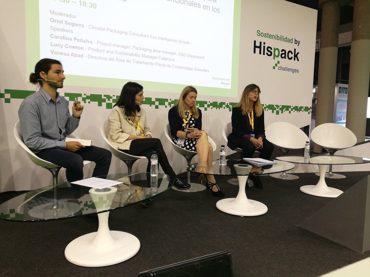 Hispackbcn's tweet photo. Explora con nosotros las soluciones biolaminadas para sustituir los plásticos convencionales en los #envases flexibles. #RespectfulPackaging #HispackChallenges #Hispack18 https://t.co/971fPvmaRT