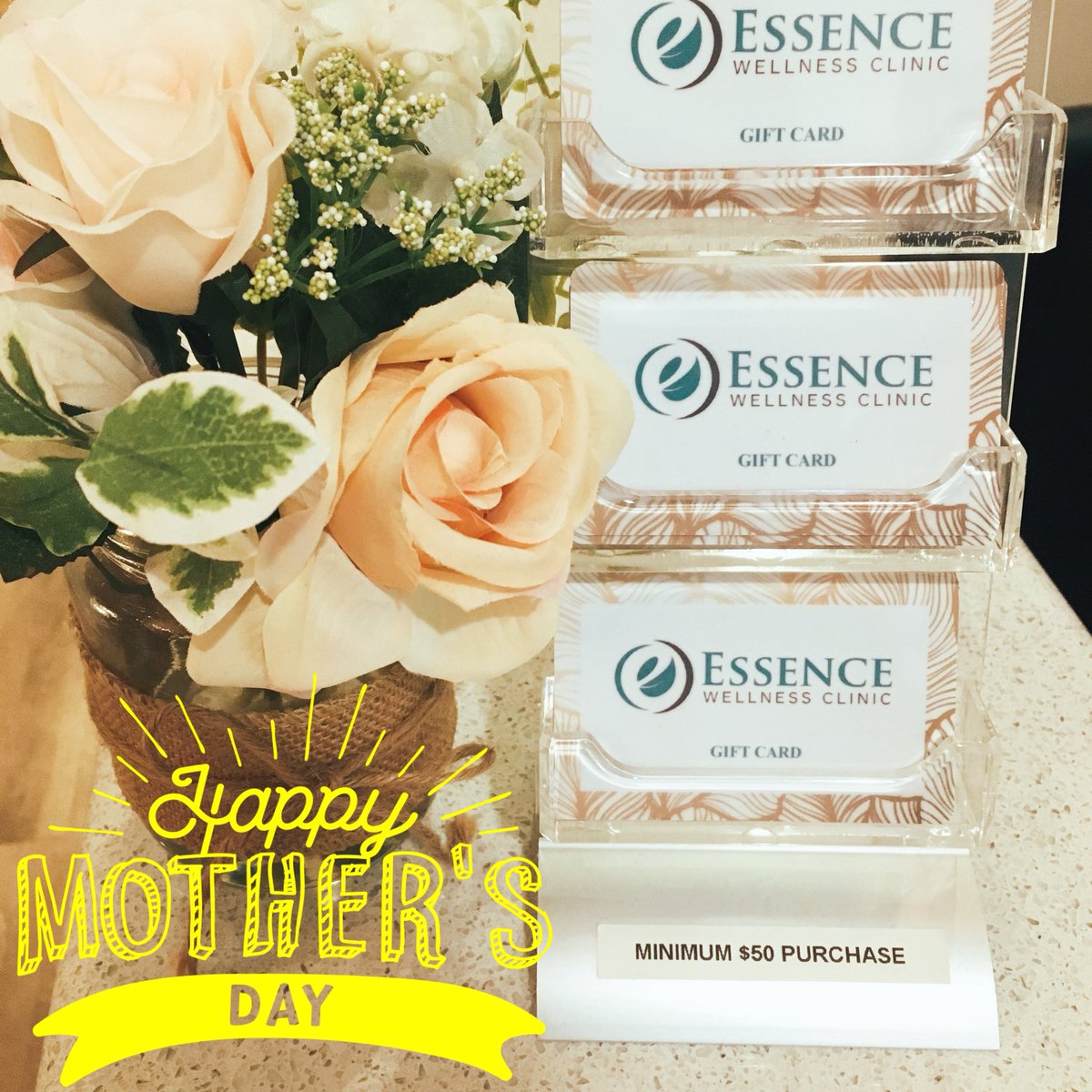 Mother’s Day is this Sunday. Give mom an Essence gift card and treat her to #facialacupuncture #massage #microneedling or #facialcupping