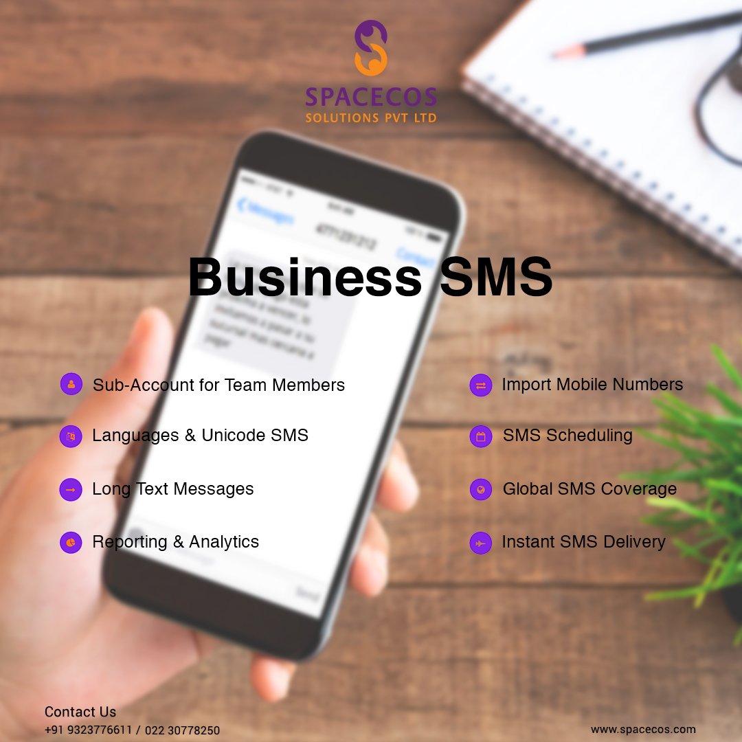 Spacecos_Solu's tweet photo. At Spacecos, we provide customized Business SMS service to enhance communications and to improve business operations. #spacecos #spacecossolutions #sms #marketing #message #smsmarketing #smsmarketingindia #textmarketing #leadgenerationsolution #bulksms #businessms #smscampaign https://t.co/rkyzBh0XJF