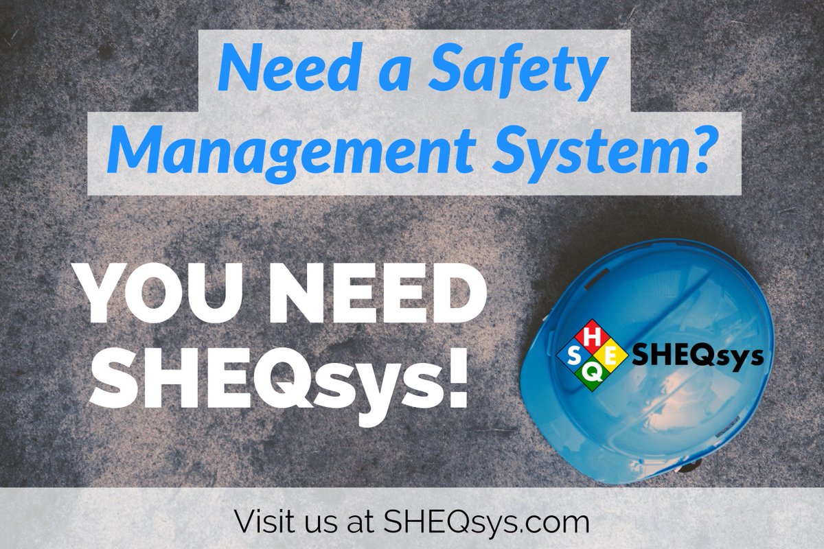SHEQsys's tweet photo. Need a Safety Management System?
#SHEQitOut and #GetSHEQDone with #SHEQsys
#Safety #SafetyManagement #SafetyManagementSsytem #SHEQ #SHEQManagement #SHEManagement #SafetyAtWork #OccupationalSafety #RiskAssessment #Audit #Incidents #Accidents https://t.co/QwrCmIwIkT