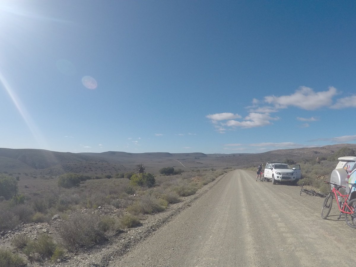 RobertFutselaar's tweet photo. Brutal headwind today which made it tough. 96km of hard riding. @freewillyza @henryrcollins @TransAfricaAdv https://t.co/WcfLdY3At2