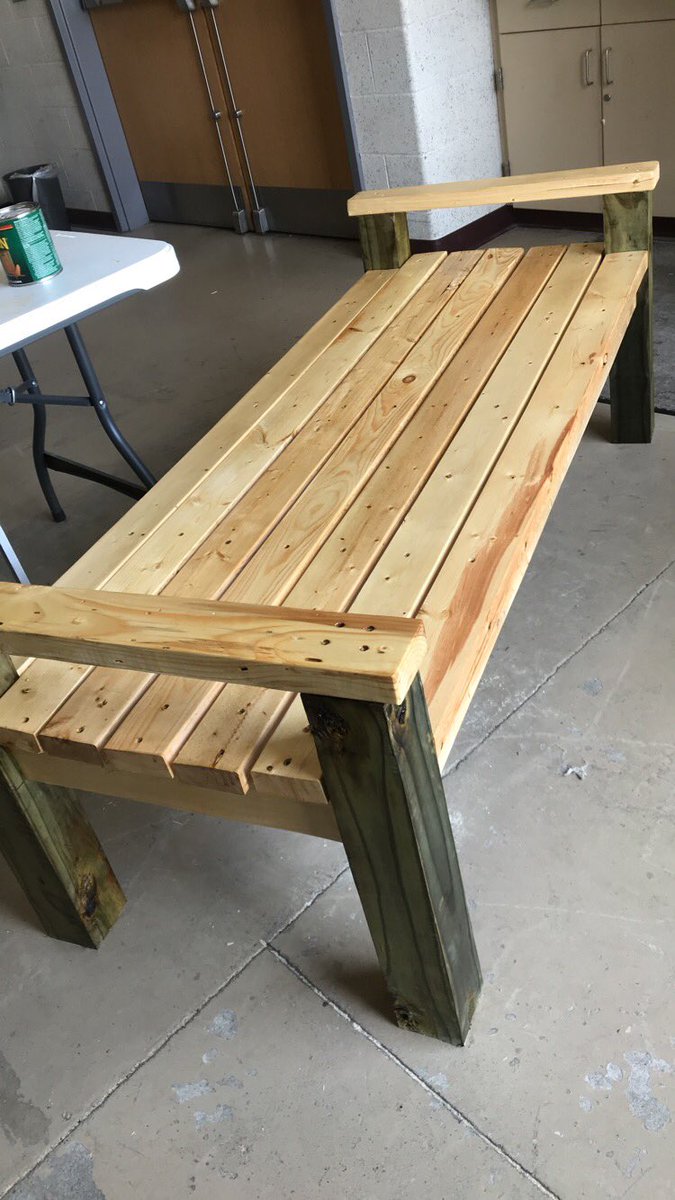 GiantInterns's tweet photo. Huge thanks to Mr Ellison and his THRIVE CTE class for building a solid porch bench! They’re currently taking requests for projects. @BenDavisHS #WeAreWayne @dantedebrown @rinehartsped https://t.co/hdxPuHvL2i