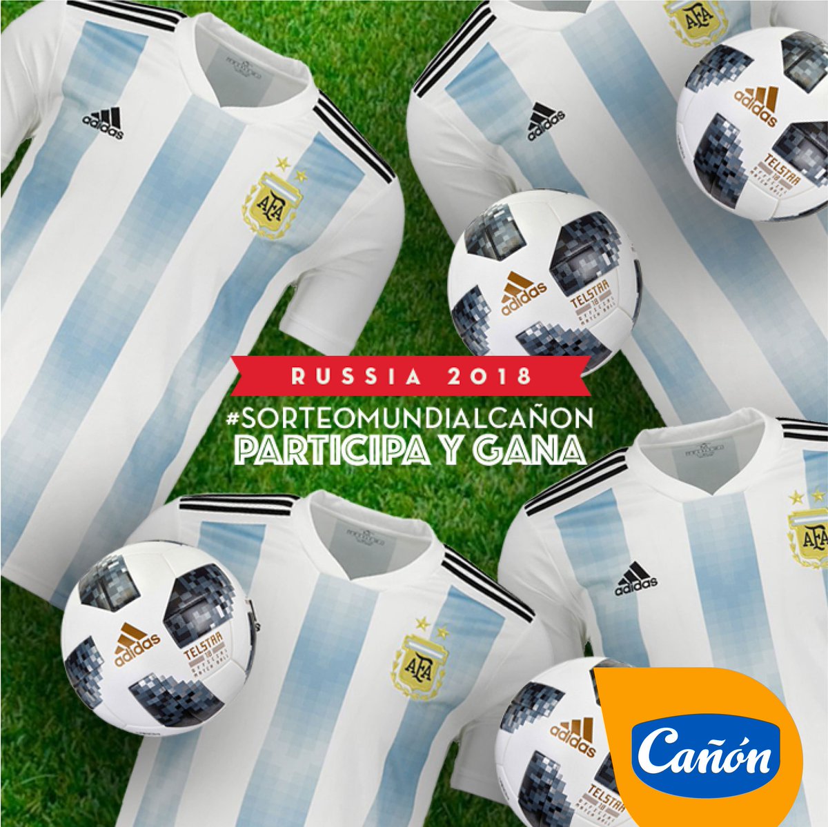 AlimentosCanion's tweet photo. ATENCIÓN! Lanzamos el primer #SorteoMundialCañon Podés ganar increíbles premios! Para participar:

1- Seguinos en Facebook y Twitter 
2- Contanos qué prometiste si Argentina sale campeón!
3- Hacé RT y mencioná a 5 amigos 

El sorteo es el 24/5. 
Bases en:  https://t.co/A1yP1kxv24 https://t.co/DNx9F4Bu5y