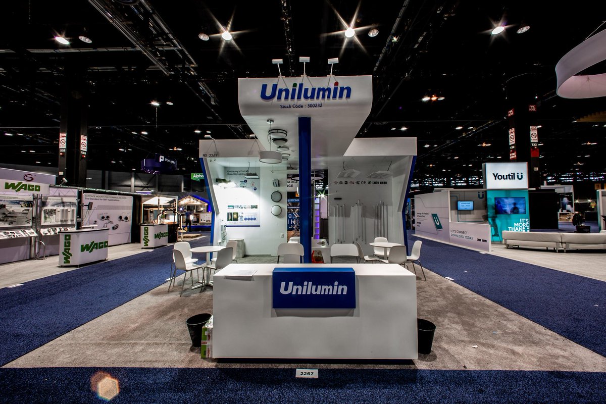 PremiumLabor's tweet image. From #NAB2018 to #LightFair2018 KT EXHIBITION has @unilumgroup booth number 2267 showing everyone their high quality and high performance #LEDPRODUCTS and solutions.Would you believe Unilum is in over 100 countries and regions worldwide! #installationanddismantle by @LakeshoreEx