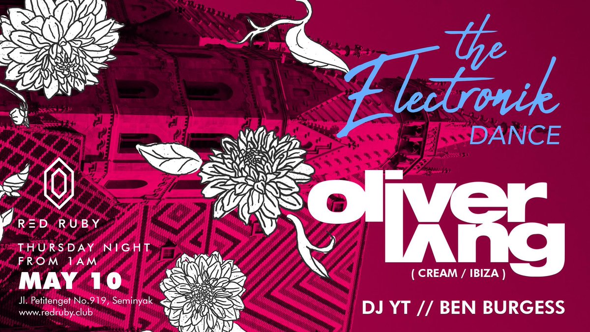 Join me tomorrow night at <a href="/redrubybali/">Red Ruby Bali</a> for my last event in Bali! Music is the answer! #bali #housemusic #technomusic