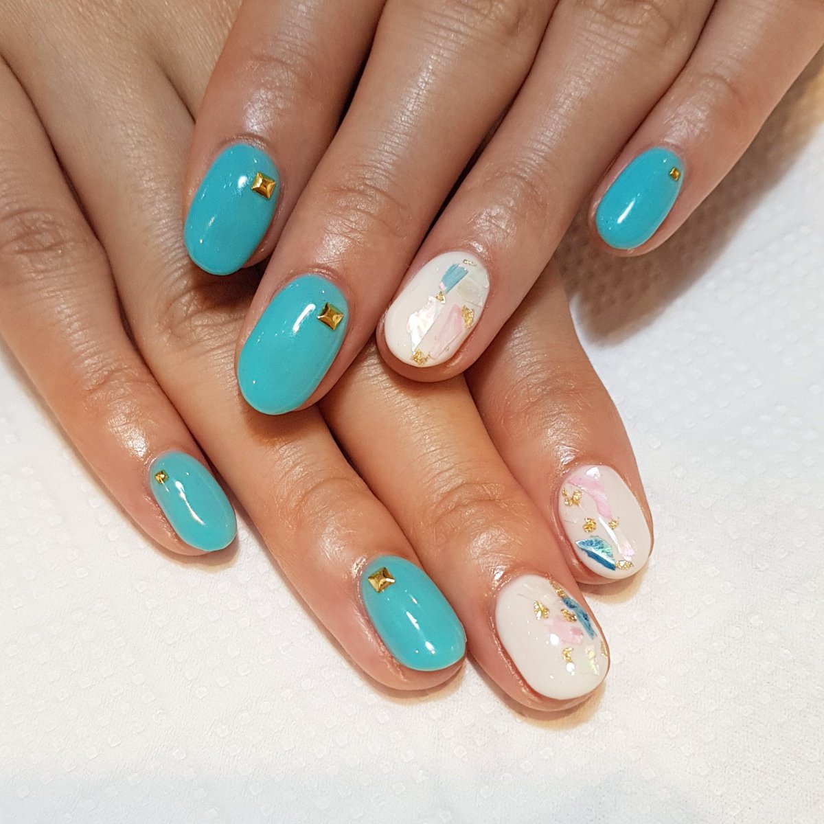 Rei New Nail 前回と色ほぼほぼ一緒 1回ハマるとずっとそれ どんだけ夏待ち遠しいの 笑 ネイル ニューネイル 夏 夏先取り 韓国人 東京 美容day New Nail Nailstagram Newnail Korean Tokyo Beaty Sumner Summernails