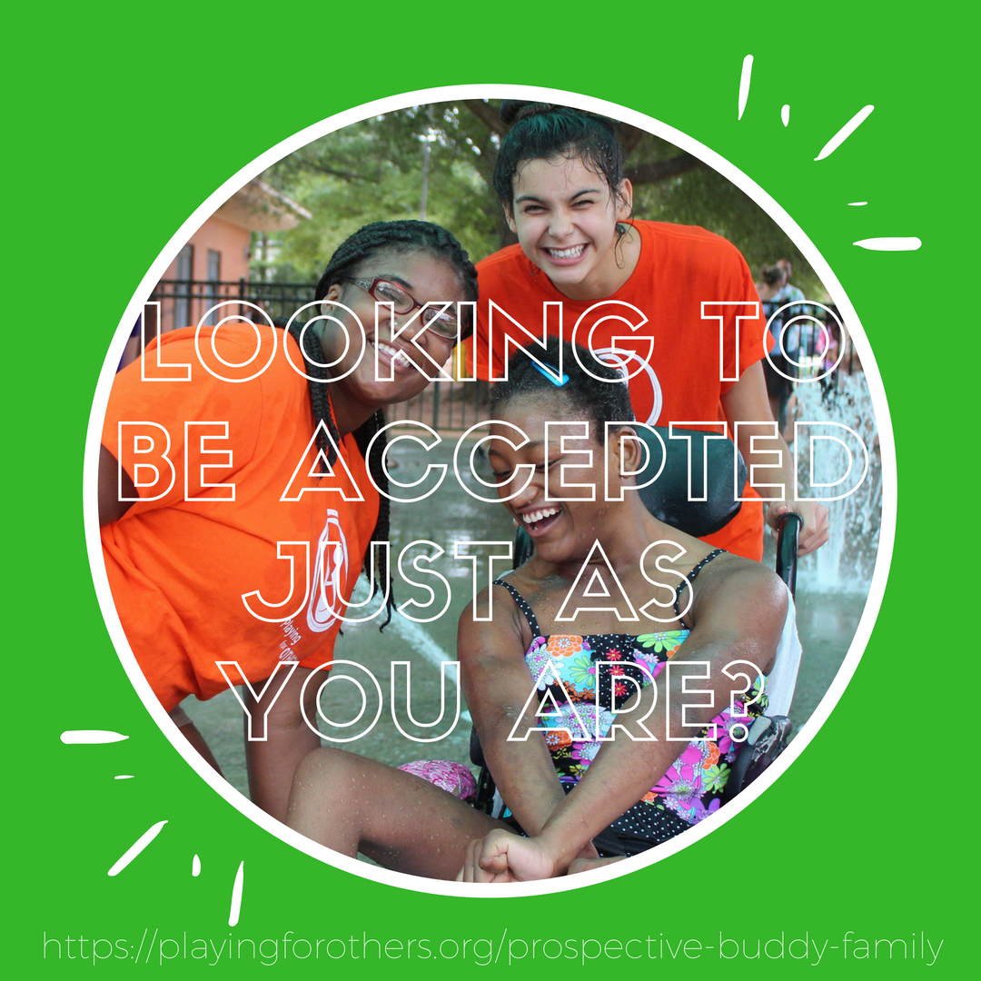 Playing4Others's tweet photo. We're BIG on acceptance, here at Playing For Others! PFO's the place for friendship, inclusion and celebration. Is that the kind of place your child with different abilities is looking for?

We hope so! Learn more about our Buddy Program and APPLY -- https://t.co/ayurbCOW6u! https://t.co/zeMS56UR8z