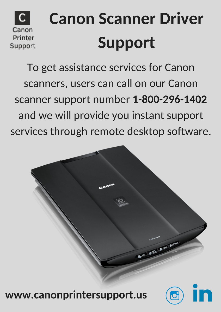 canon scanner drivers support