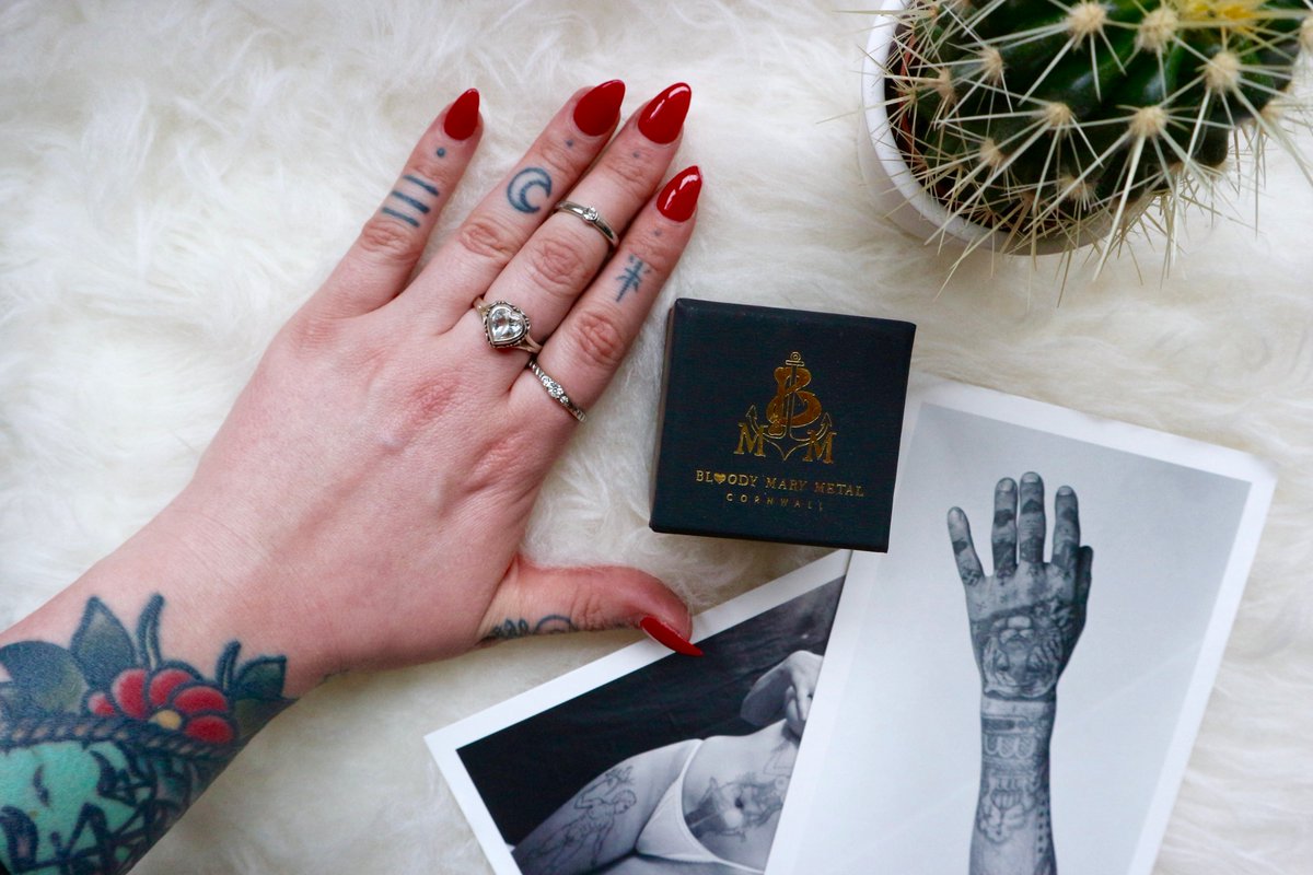 SophieAthawes's tweet photo. Feeling fancy with my new @bloodymarymetal ring 💍 The collection starts now... https://t.co/MfZDu8qPQE #TeamBMM https://t.co/dUnhrSnoq5