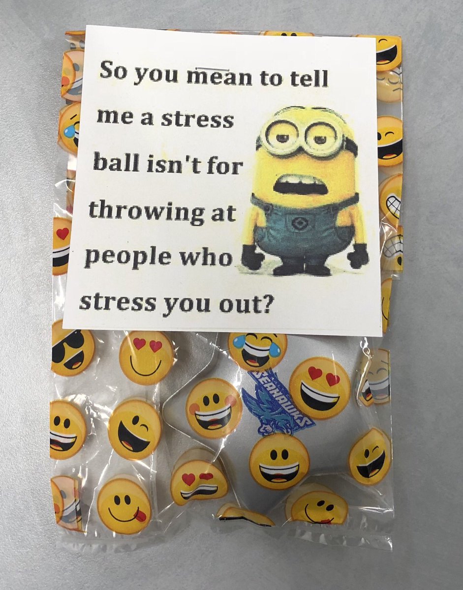 debbiebrand730's tweet image. I may never open this stress ball gift for teacher appreciation since I can’t help but smile every time I read this! #myadminrocks @nmrobinson_ @GriseldaTapia