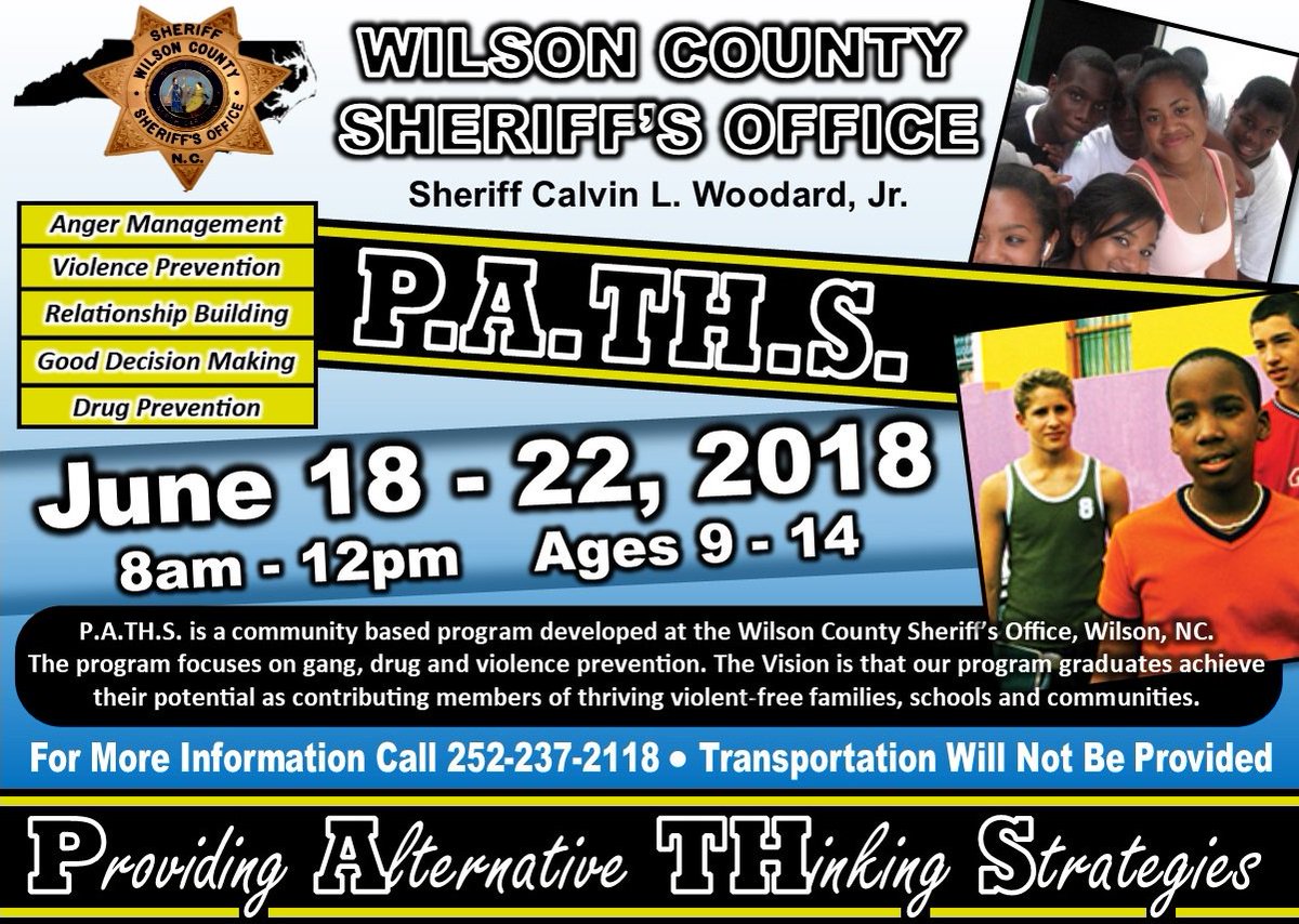 barnes_elem's tweet photo. The Wilson County Sheriff's Department will be hosting the https://t.co/8gECdIYTuD.S. program this summer. It is a community-based program developed at the Sheriff’s Office and focuses on gang, drug and violence prevention. https://t.co/MnzhitCNRp