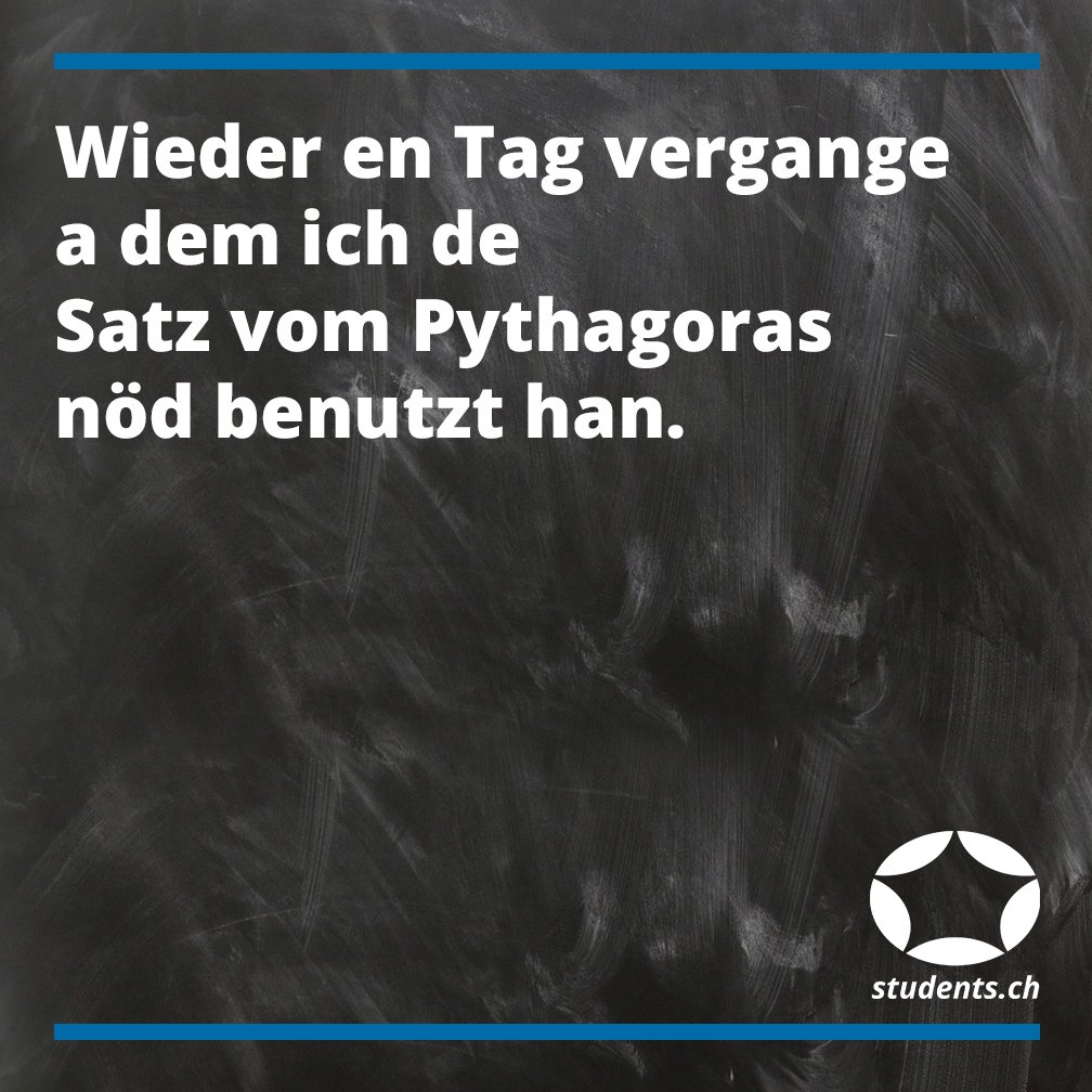 Eifach öpis de Pythagoras 😑