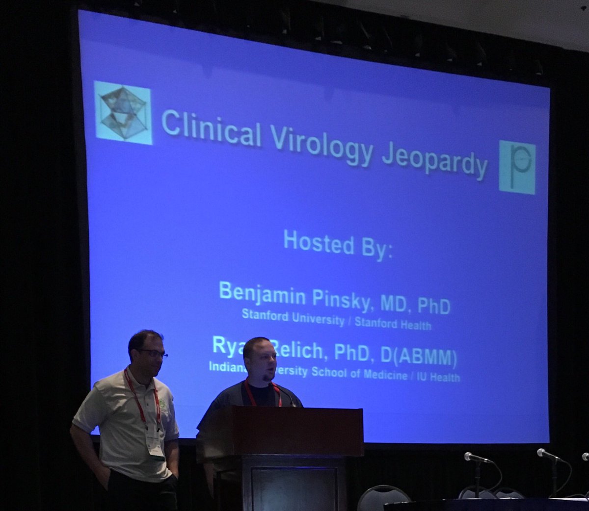 EBabady's tweet photo. Great viral jeopardy led by Drs Ryan Relich and Ben Pinsky #asmcvs2018 @thepascv https://t.co/AgZjo3MgPv
