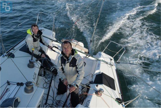 #Nantes Le skipper nantais <a href="/hardy_adrien/">Adrien Hardy</a> et son coéquipier en pole position @AG2RLMTransat ➡️ bit.ly/2wx988G