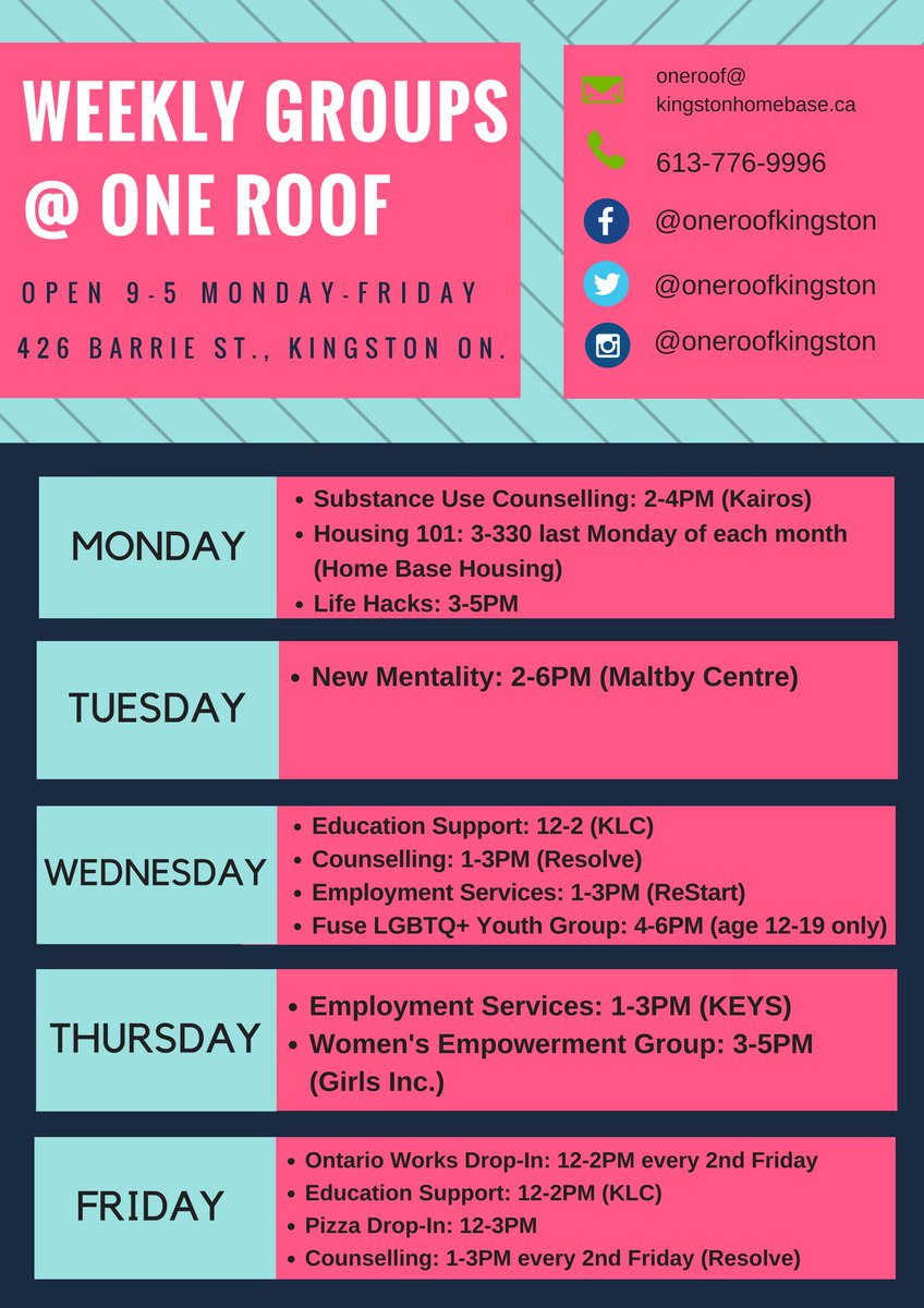 Check out our new and improved schedule below!