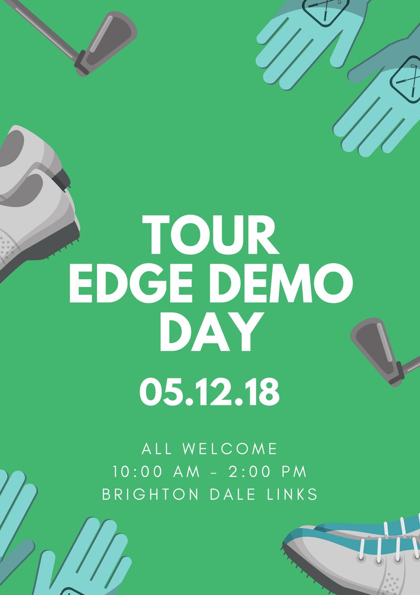 Join us this Saturday 5/12/18 at 10:00 AM - 2:00 PM for  
@TourEdgeGolf Demo Day 🏌 

#PGA Professional Staff & @FlightScopeMevo Launch Monitor will be here with @TourEdgeGolf Equipment to fit each players game 😊

#PGA 
#FlightScopeMevo 
#TourEdgeGolf
#WisconsinGolf