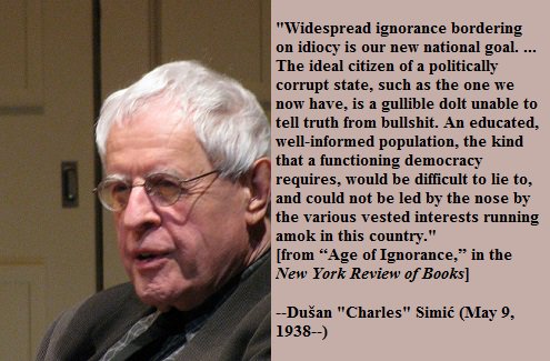 Happy birthday, Charles Simic! 