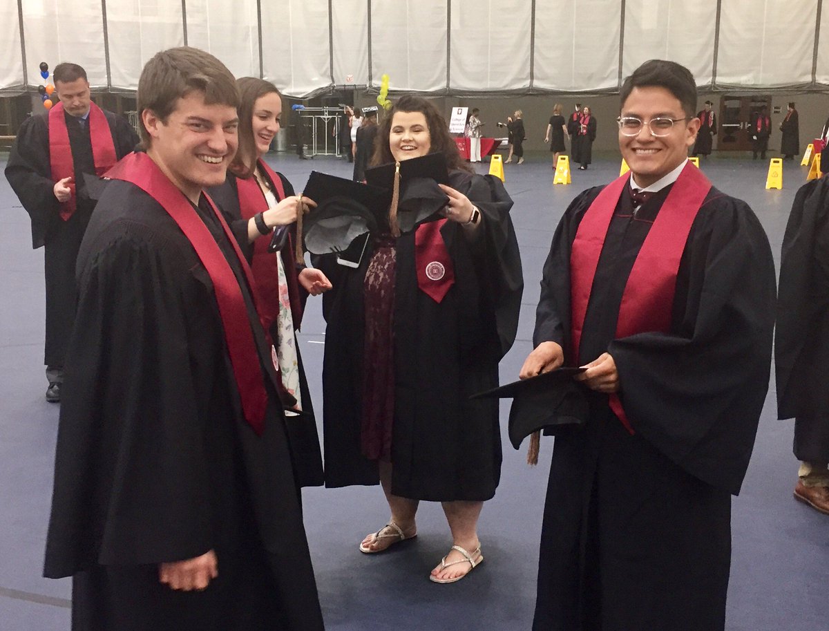 IUSB_Leighton's tweet photo. In case you had not heard, yesterday was IU South Bend's #IUSB @IUSouthBend graduation day. Here are behind-the-scenes photos from the event.  #iusb2018 https://t.co/kspZeDSBfK