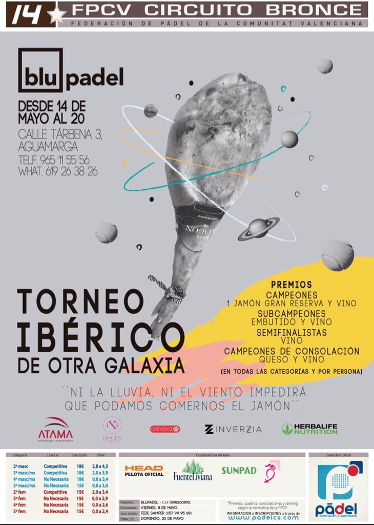 Atención!! Últimos días para inscribirte en nuestro Torneo Ibérico.
Llama ya e inscríbete 🤙🏼