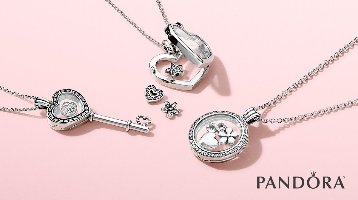 Pandora Signature Two tone Logo & Pavé Necklace | Two-tone | Pandora US