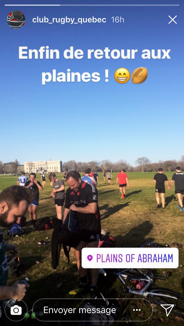 La fin de l’hiver, c’est aussi le retour des entraînements aux Plaines pour nos athlètes ! #CRQ #RugbyQuebec #villequebec