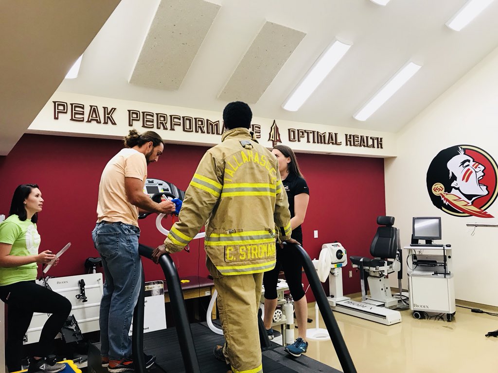 FSUISSM's tweet photo. New work with firefighters underway. @FSUResearch @FSUHumanScience https://t.co/rr0Q1Qwfbl