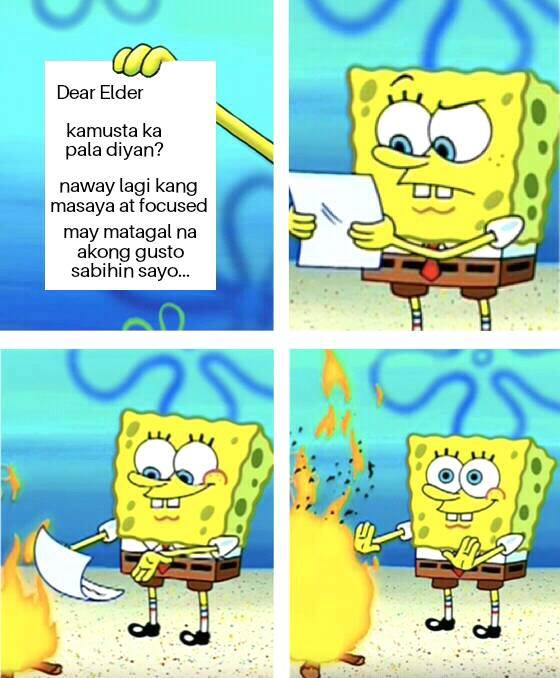 ldsmikay's tweet photo. Be like SpongeBob 😂
photo crdts: Pinoy Mormon Memes https://t.co/ORcL3fOHMi