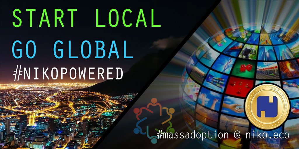 Start local, go global.
#nikopowered #nikonation #altcoins #cryptocurrency #blockchain #massadoption #nikocoin #proofofstake #tothemoon