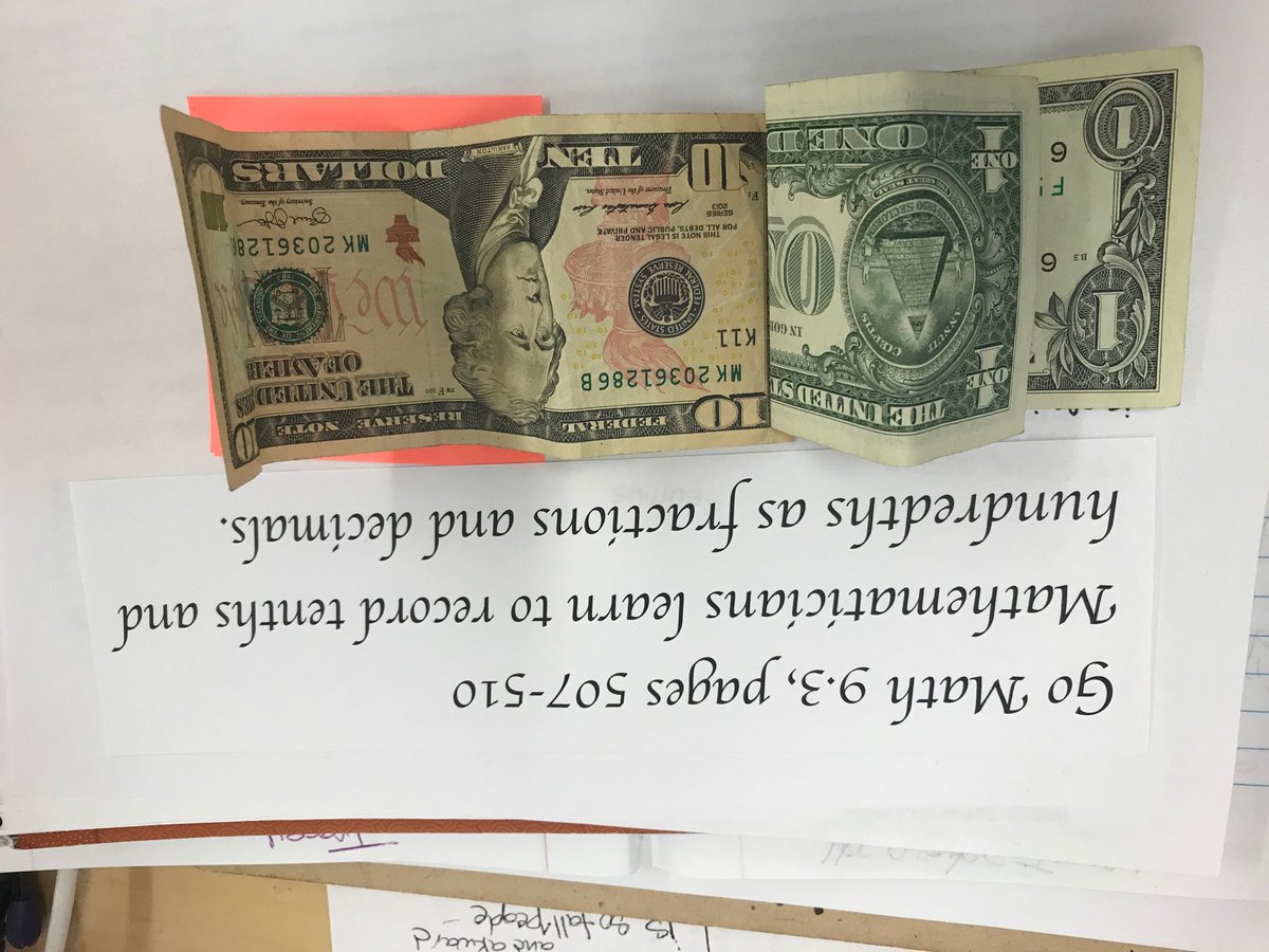 Money money money! Students use money to help them understand decimals!
#76learns