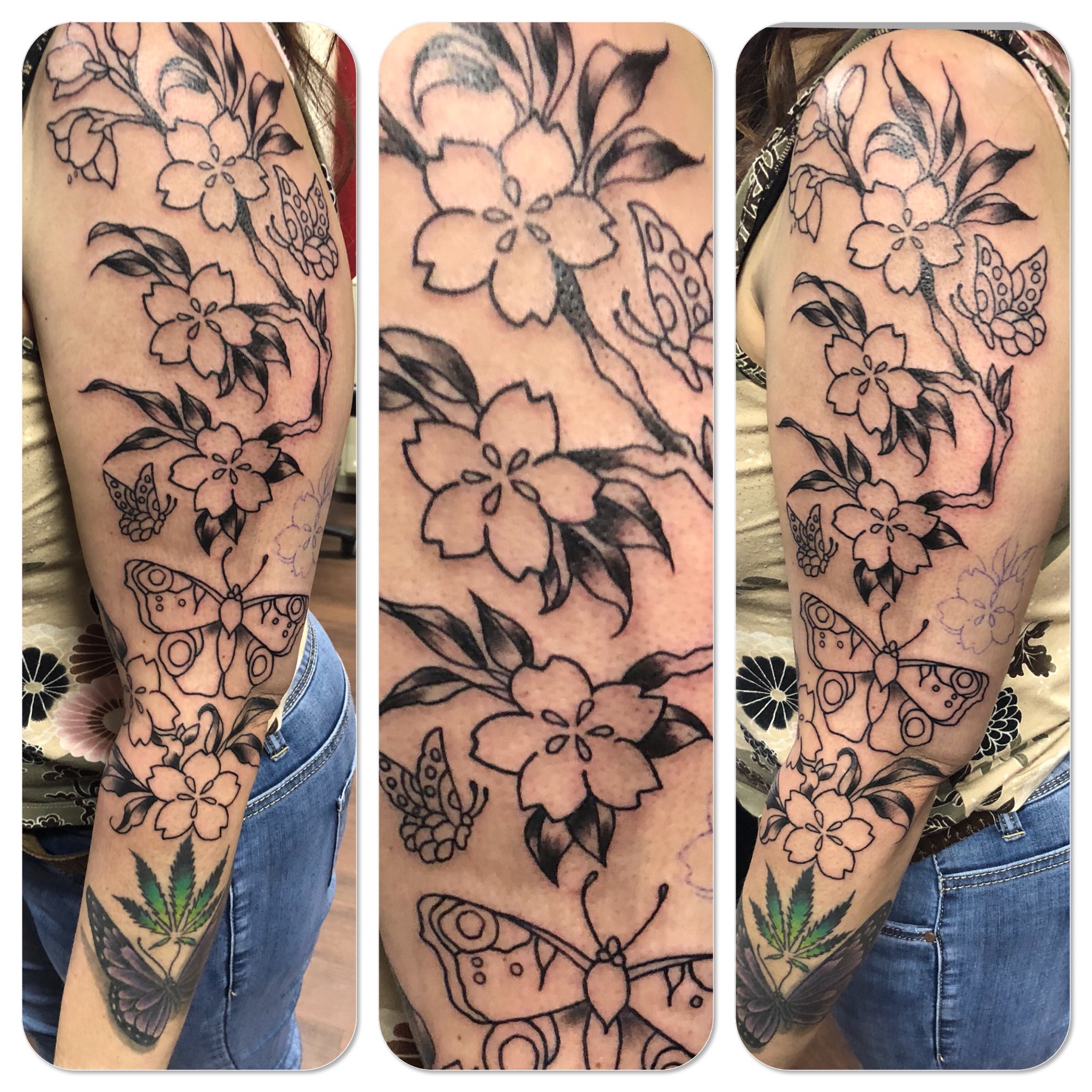 Red Rose Tattoo X પર: "Tattoo in progress #redrosetattoo #schiedam #bloesem #vlinder #Butterfly #Flowers #bloemen #lines #armtattoo #sleeve #sleeves #tattooart #tattoolife #tattoo #bodyart #natuur #flora https://t.co/6drE9MFKXj" / X