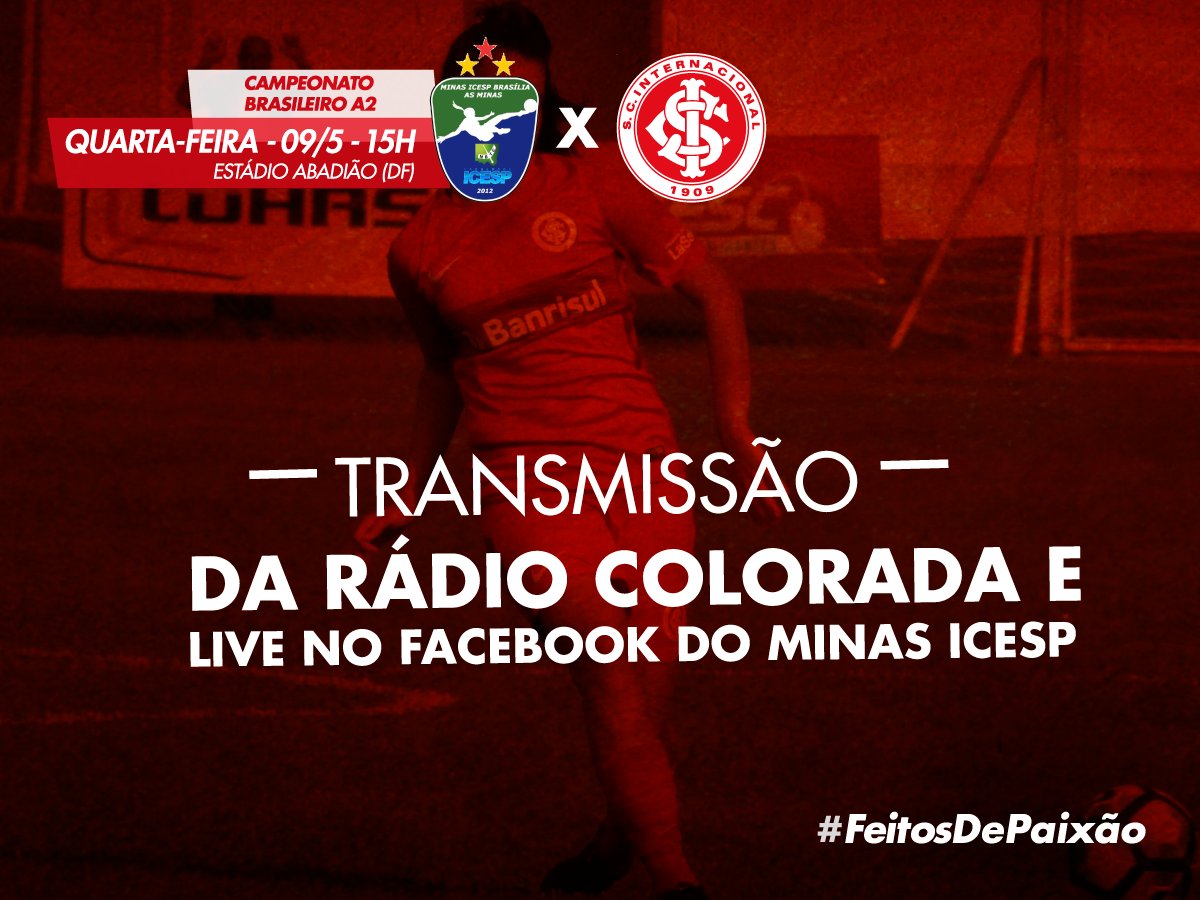 GuriasColoradas's tweet photo. Torcida Colorada é hoje! 🇦🇹
As Gurias entram em campo contra o Minas Icesp, às 15h no Estádio Abadião (DF) pela terceira rodada do Campeonato Brasileiro A2.
A transmissão fica por conta da Rádio Colorada e também terá uma live no Facebook do Minas Icesp.
#Vamointer! https://t.co/ExNJILrRFA