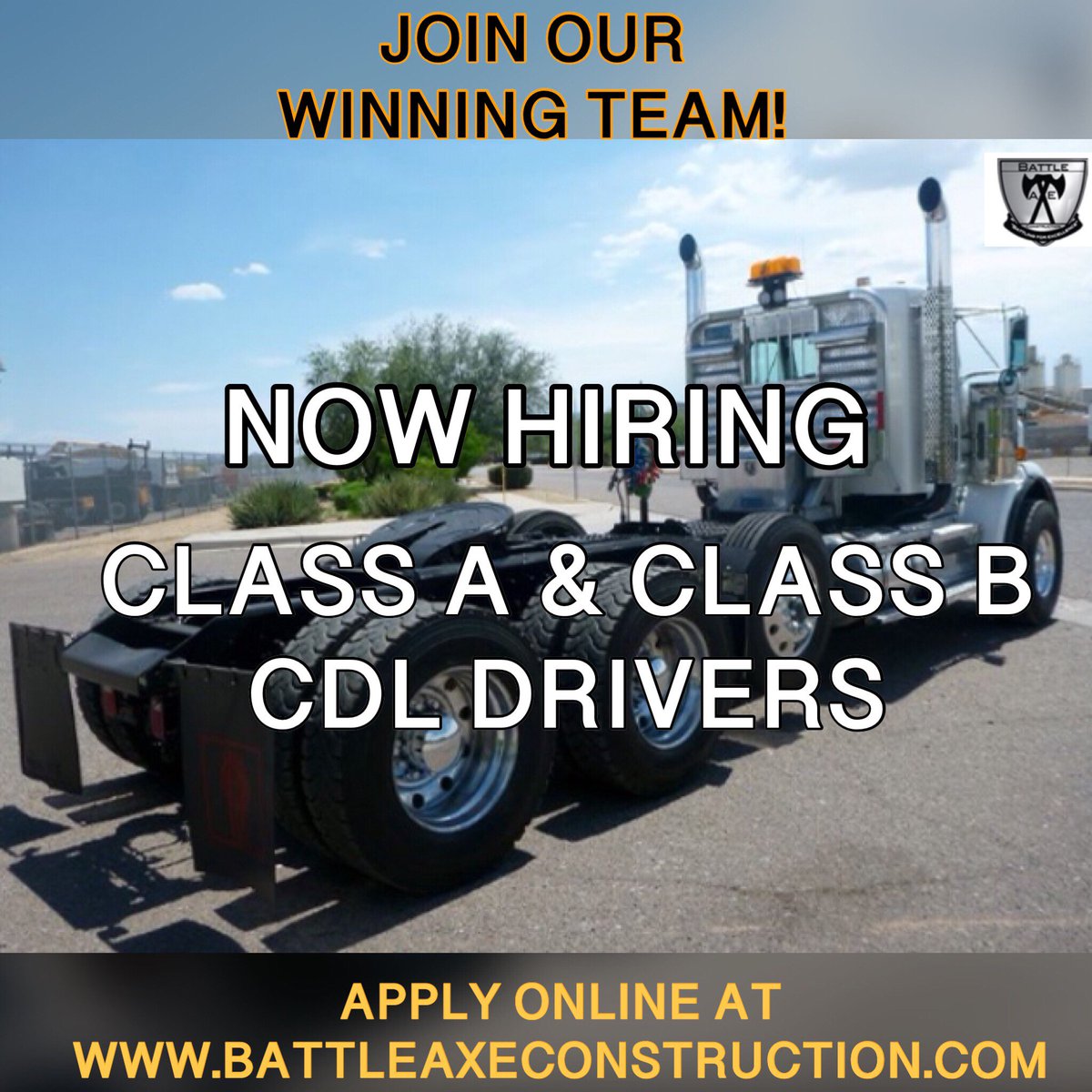 BACConstruction's tweet image. HIRING CLASS A &amp;amp; B CDL DRIVERS! #hiring #hiringnow #hiringdrivers #hiringclassadrivers #hiringclassbdrivers #classadriver #classbdrivers #classadrivers #applynow #cincinnati #westchester #northernkentucky #greatercincinnati #jobs #jobshiring  #constructionjobs #truckingjobs