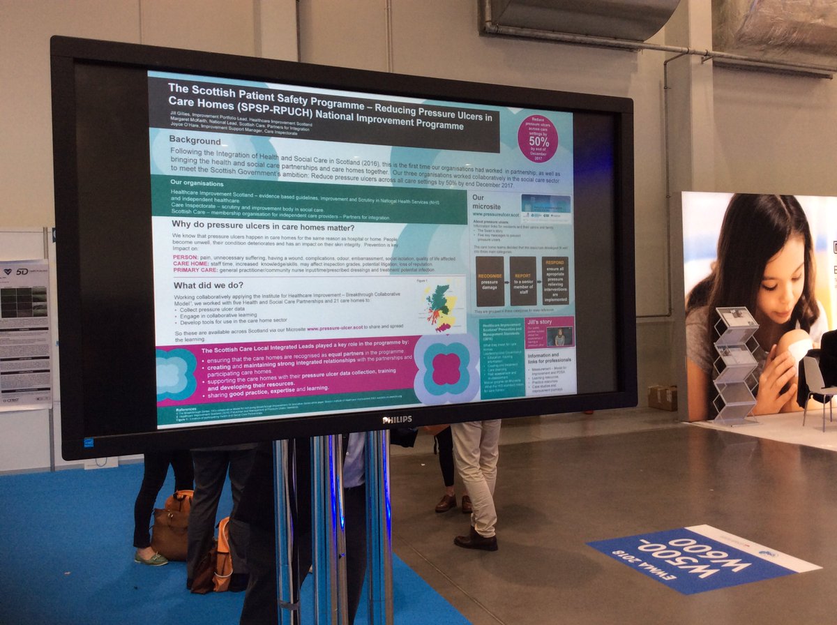 JoyceyMurray's tweet image. Our joint poster on screen celebrating our collaborative working and pressure ulcer microsite resources. #ewma Krakow 2018 @SPSP_PC @CareInspect @scottishcare @jillgillies989 @MargaretMcKeith @EAMacahp @ramiokasha