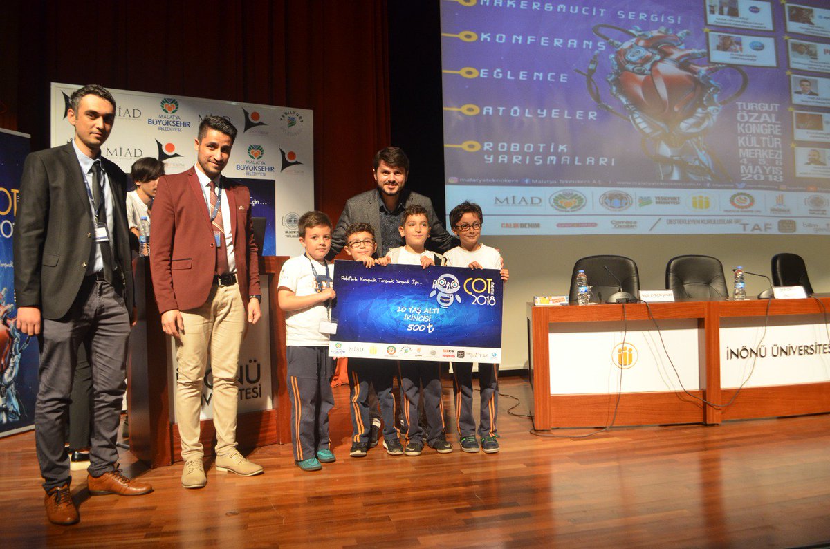 RobocotFEST's tweet image. Robocot 2018 10 yaş altı  kategorisinde 2. olan Bilnet Küçük Mucitleri&apos;ni tebrik ederiz.