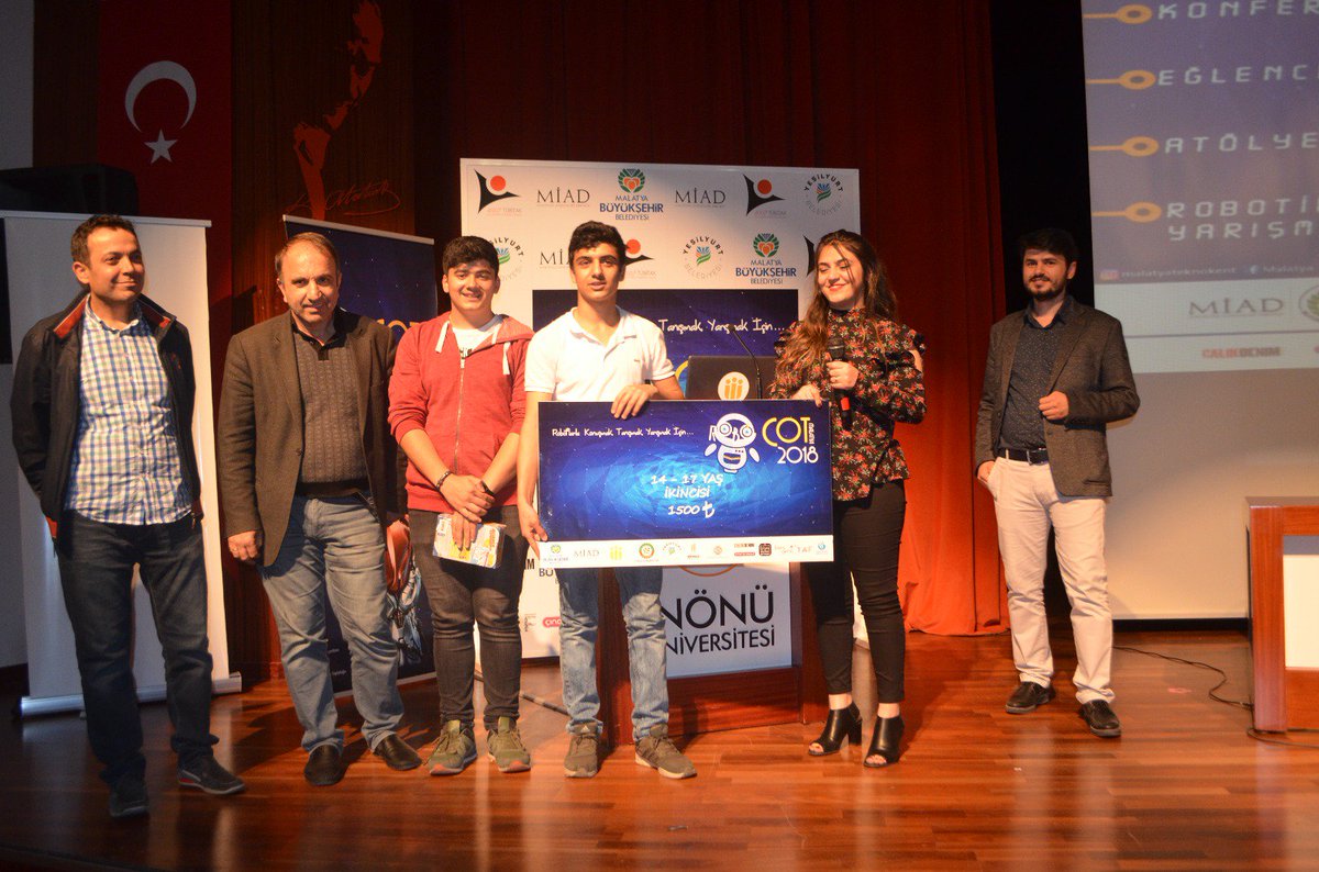 RobocotFEST's tweet image. Robocot 2018 14-17 yaş  kategorisinde 2. olan Otomasyon&apos;u tebrik ederiz.