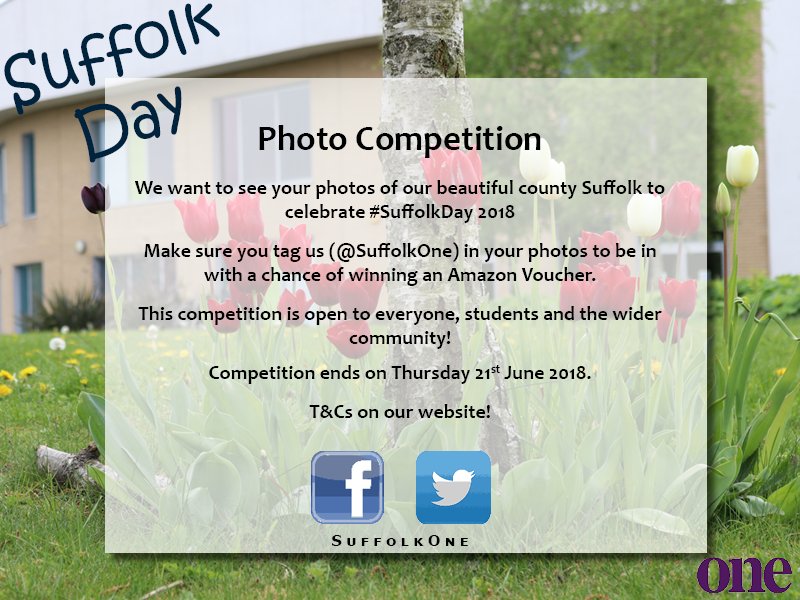 SuffolkOne's tweet photo. We're looking forward to celebrating #SuffolkDay next month. We're hosting a competition to mark the day. Just take your best snap featuring #Suffolk and tag us @suffolkone to be in with the chance of winning an Amazon voucher. T&amp;Cs here: https://t.co/j0A1oz9m8j @MarkGlennMurphy https://t.co/GWIqw61fvj