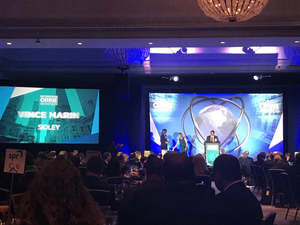 GrahamPWaller's tweet photo. IT staff are unsung hero’s in success.  Congrats Vincent Marin CIO Sidley Austin. #chicagocio, #orbie, #leadership https://t.co/03qi90czWw
