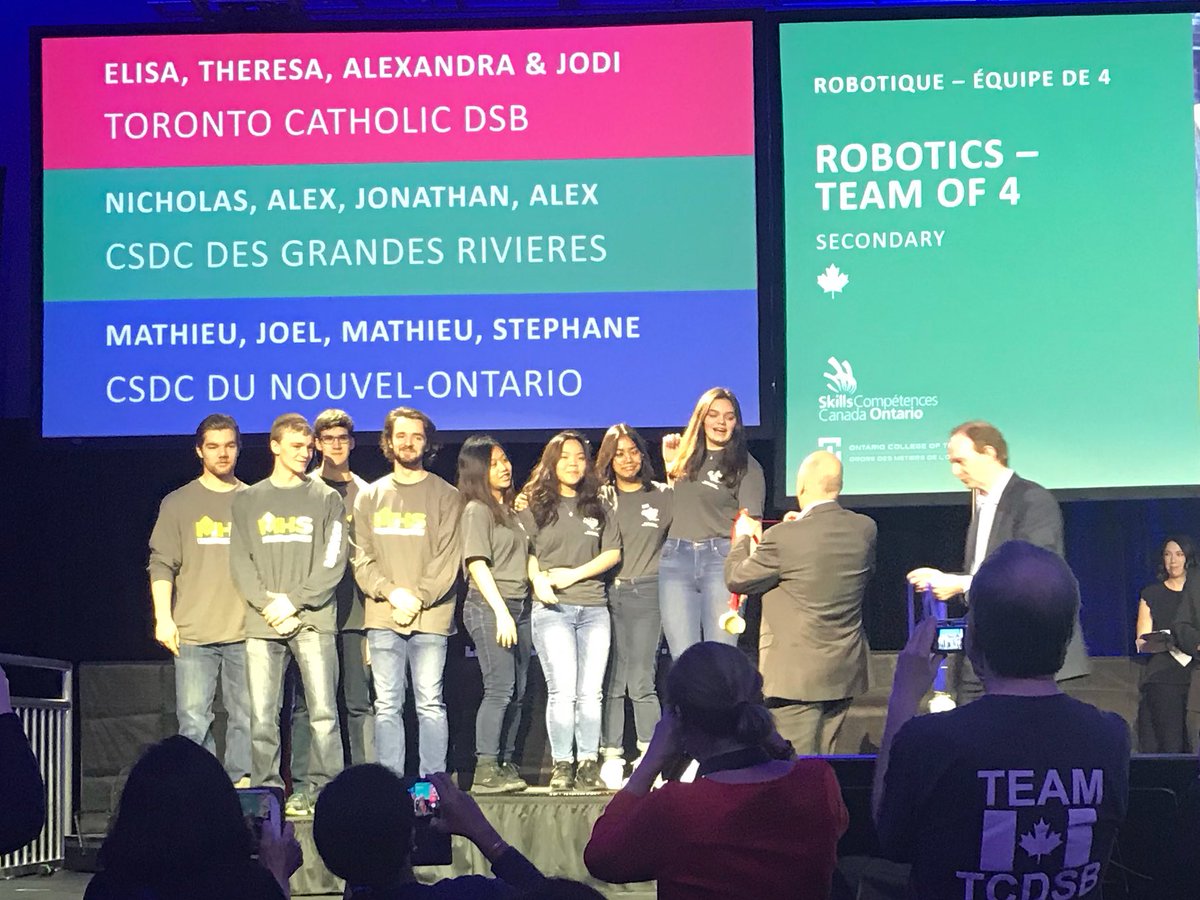 TCDSBSkills's tweet image. Congratulations to Elisa, Theresa, Alexandra and Jodi for winning gold in Robotics Team of 4, Skills Ontario. They will be heading to nationals in June! #TeamTCDSB @TCDSB