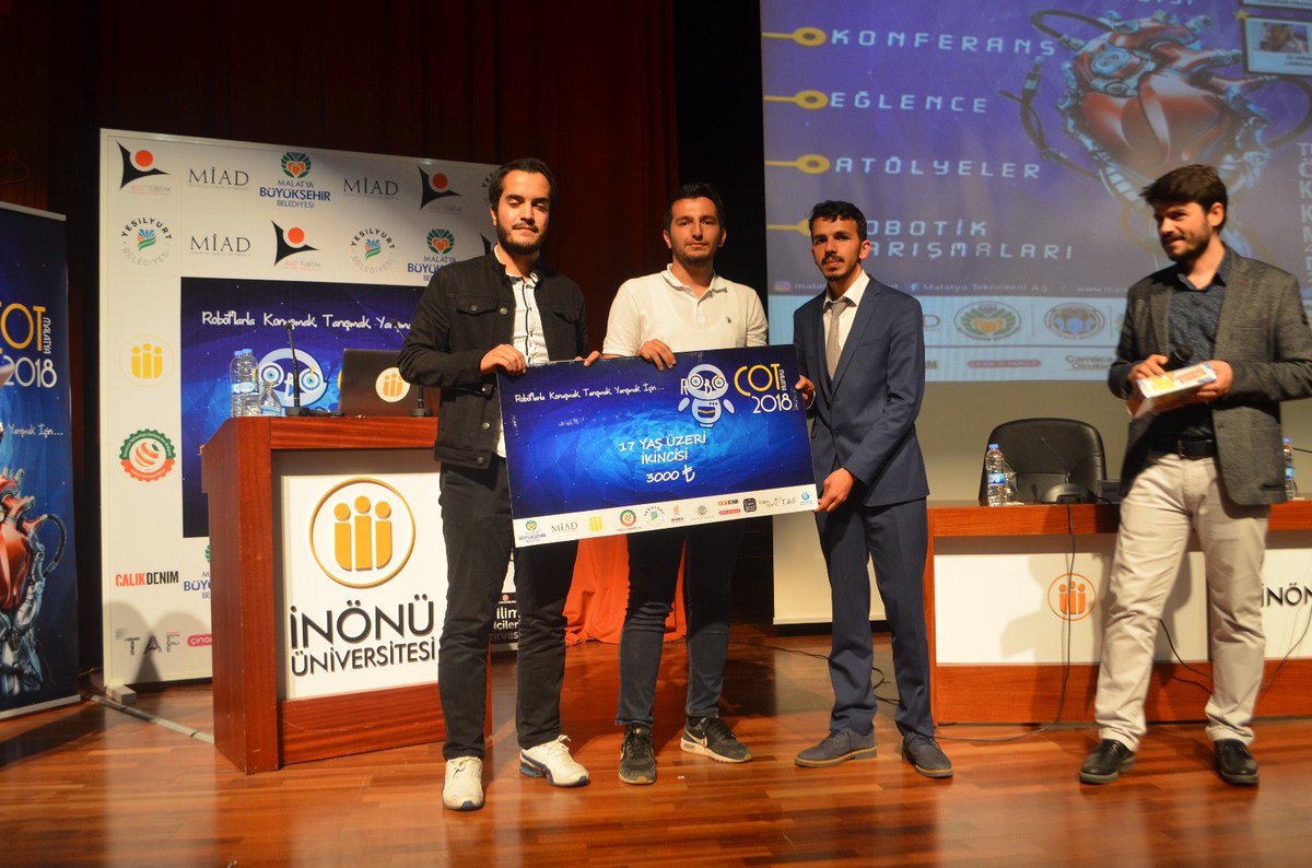 RobocotFEST's tweet image. Robocot 2018 17 yaş üstü  kategorisinde 2. olan Fotf Group&apos;u tebrik ederiz.