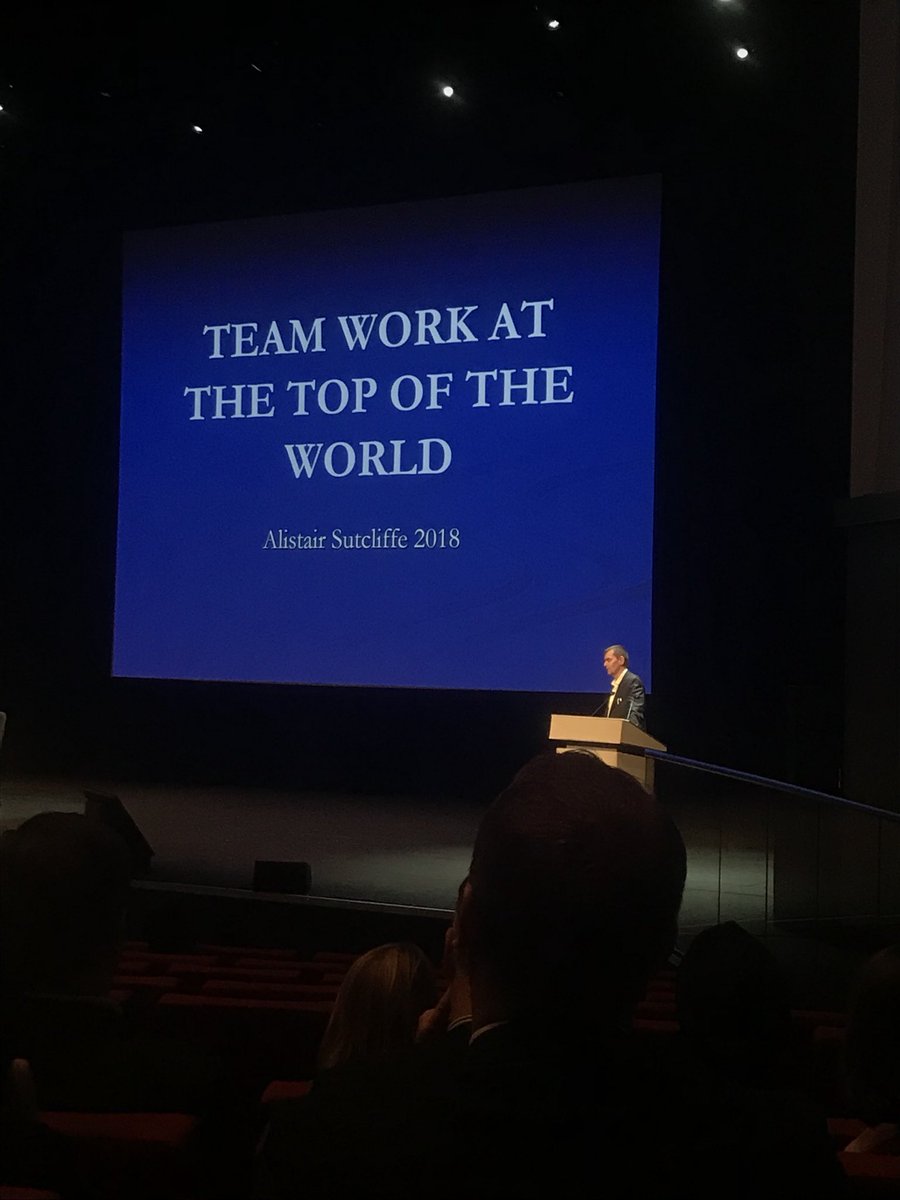 tomloftusmed's tweet photo. Another great talk from Dr Alistair Sutcliffe on summiting Everest and the importance of team work. In attendance with @BBraunUK. Visit our stand in the exhibition hall to learn more about surgical asset management solutions #ASGBI2018 #bbraun #medicaleducation #medical #Everest https://t.co/QDdW2ylSaC