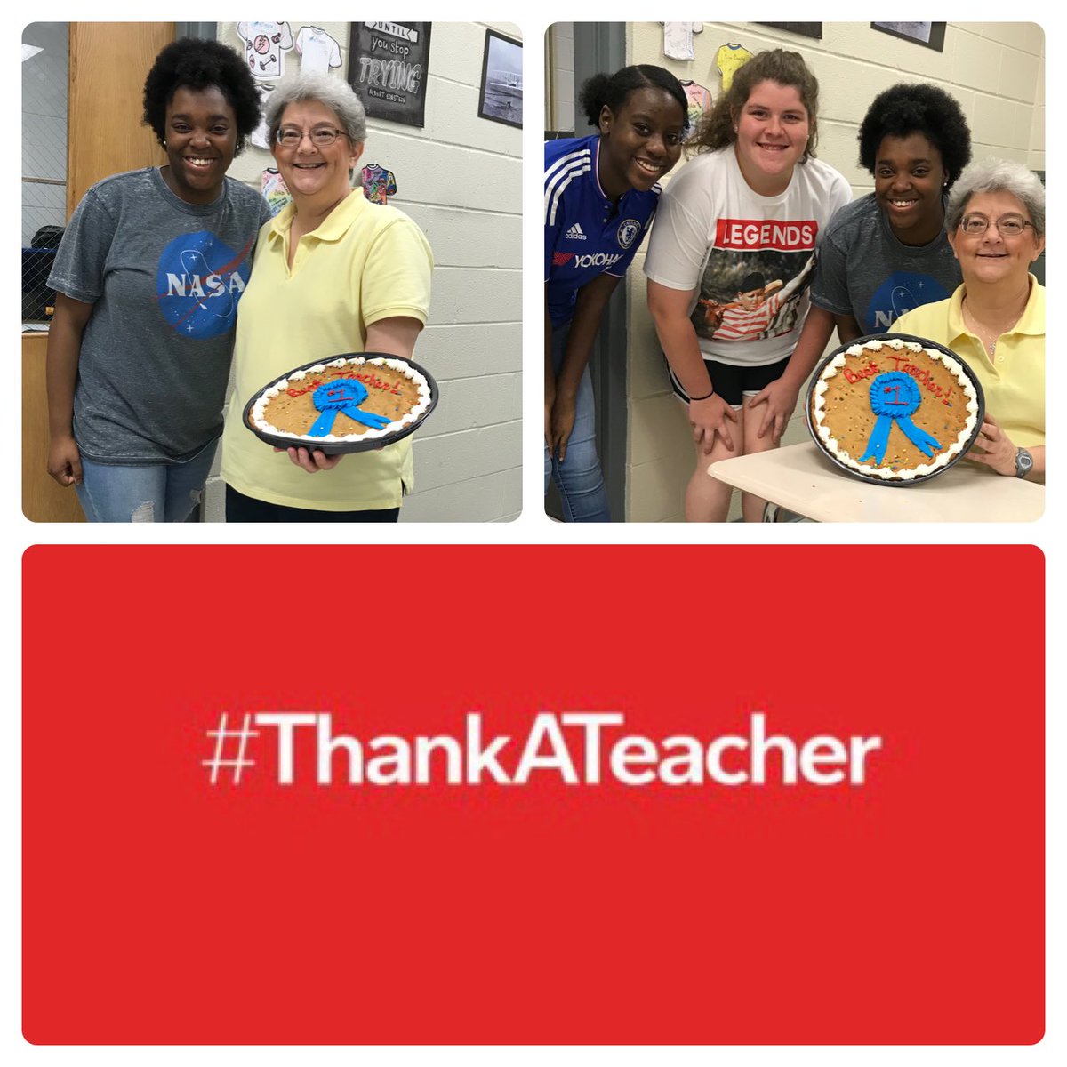 MissCooke608's tweet photo. Dionna Shepherd brought me a cookie today! We shared it with the newspaper staff &amp; Intro. to Journalism. Thank you, Dionna. https://t.co/0R2rLTlR1d