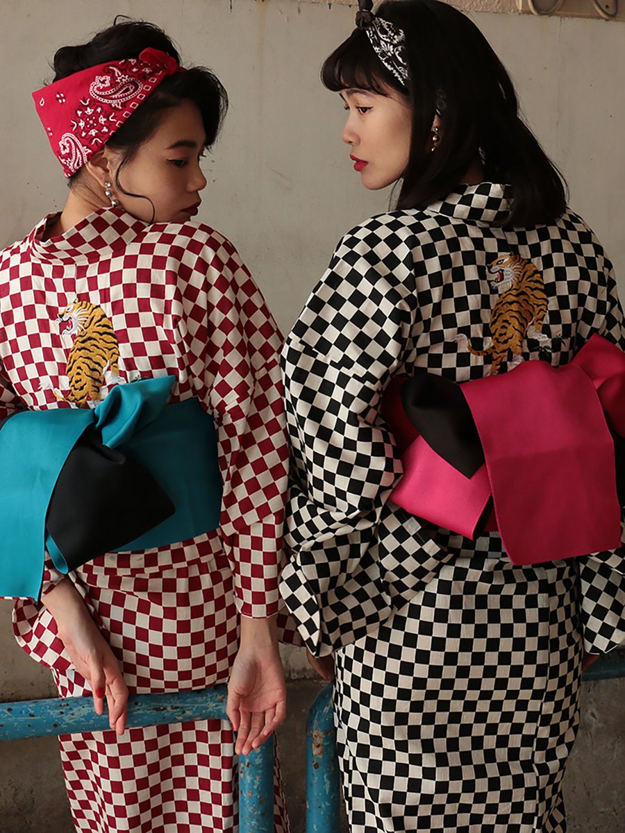 jouetie ORIGINAL YUKATA】 ▽【オリジナル浴衣】市松 ￥16,200(tax in