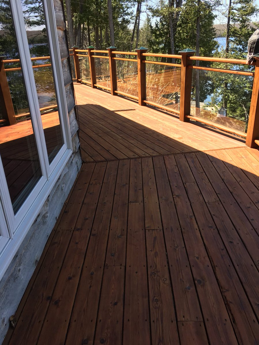 MadolineHeard's tweet photo. Thank you @monaghanlumber for selling us the best cedar deck coating ever #Cutek. #ptbo  1st time a product has defeated winter ❄️ https://t.co/J0FDwauTzh