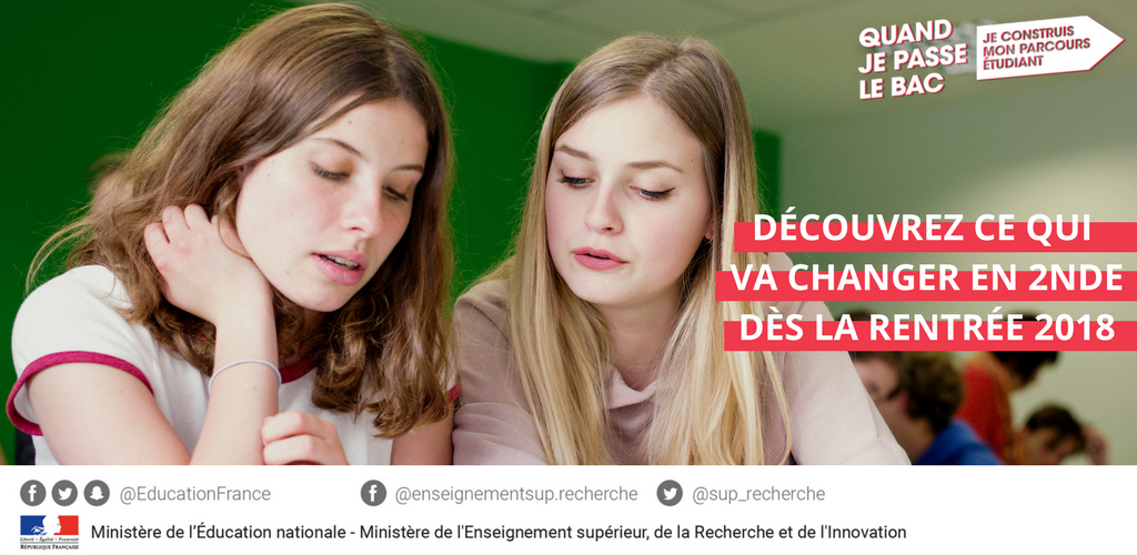 education_gouv's tweet photo. #Bac2021 Vous êtes en 3e cette année ? Vous entrez sûrement dans la période d'inscription en 2nde ! C'est l'occasion de (re)découvrir les évolutions qui vous attendent dès septembre 2018 👉 https://t.co/JBTbGS44Jk https://t.co/Yl8AFfu9C4