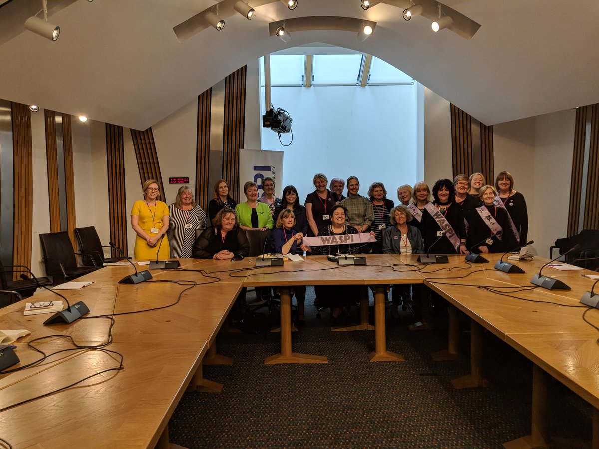 waspigl1's tweet image. .@WASPI_Campaign  .@ladyelizajane1 Fantastic meeting and drop in session at the #WASPI cross party group in Holyrood. Thanks to all MSPs who attended and to @JeaneF1MSP .@SandraWhiteSNP .@jackiebmsp for their support, advice  and input and the WASPIs speaking out on what matters.