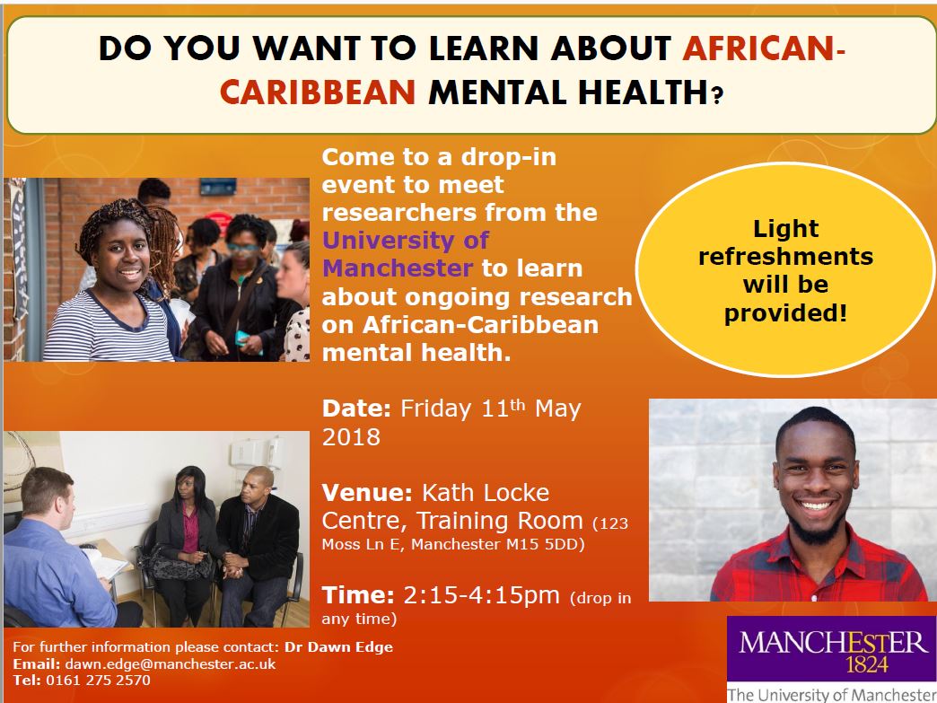Patient Voices (@patientvoicesuk) on Twitter photo If you're in #manchester and interested in learning more about #africancaribbean #mentalhealth come along to this drop-in session on Friday <a href="/ManchesterMpcf/">MPCF</a> @mhcc <a href="/McrCarers/">Manchester Carers Centre</a> <a href="/CarersForumMCR/">CarersForumMCR</a> #schizophrenia #african-caribbean Please RT If you're in #manchester and interested in learning more about #africancaribbean #mentalhealth come along to this drop-in session on Friday <a href="/ManchesterMpcf/">MPCF</a> @mhcc <a href="/McrCarers/">Manchester Carers Centre</a> <a href="/CarersForumMCR/">CarersForumMCR</a> #schizophrenia #african-caribbean Please RT